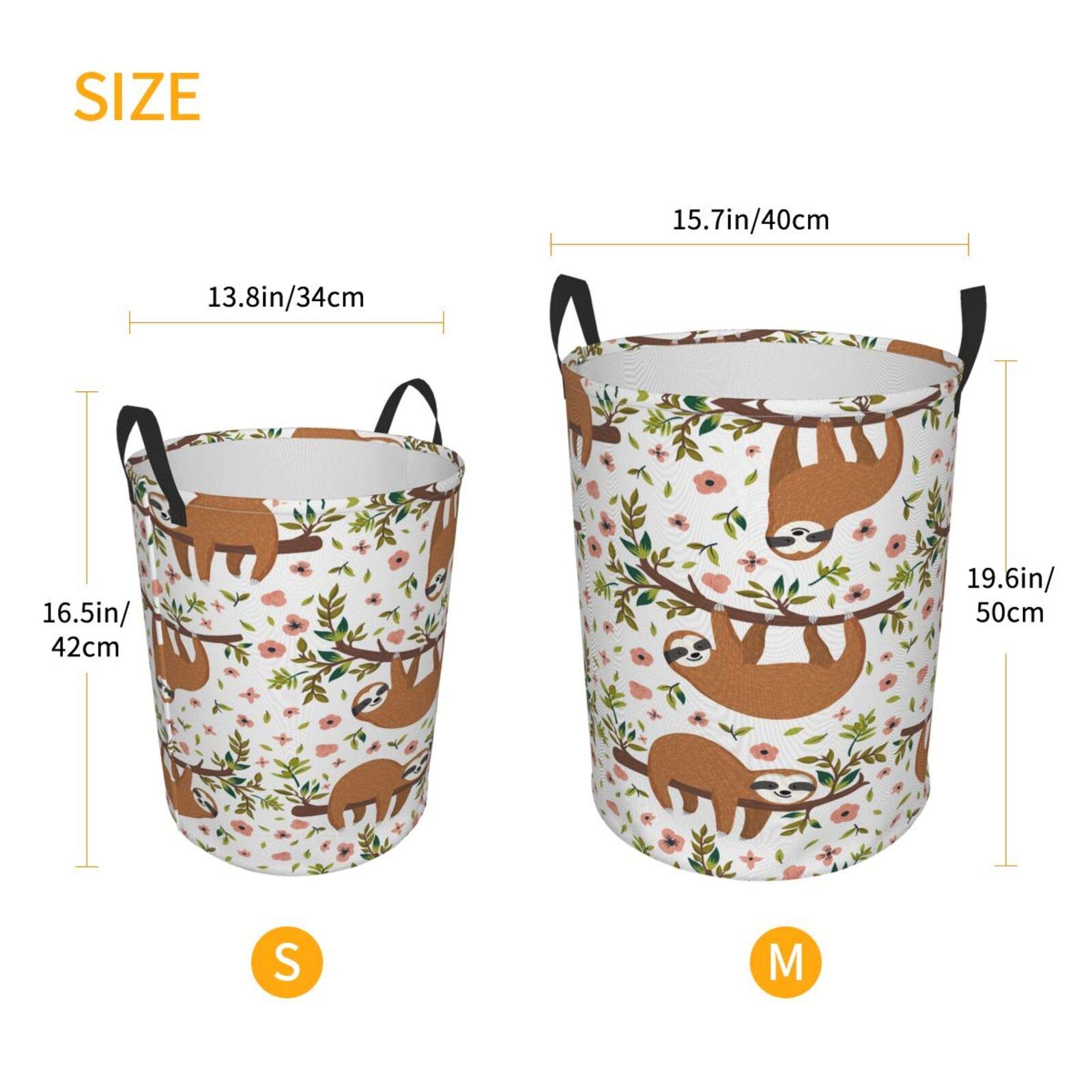 Funny Sloth Laundry Basket - Collapsible Clothes Hamper with Oxford Fabric for Home, Nursery, Office & Dorm | Perfect Storage Bin for Laundry Room, Bedroom Organization & Gift Giving