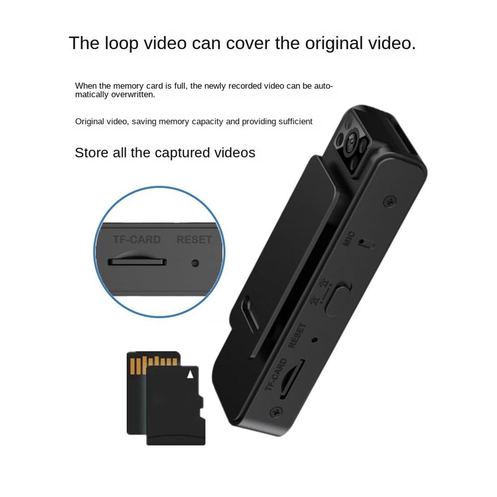 TYREE 1080P HD WiFi Body Camera with Night Vision, 130° Wide Angle - Small Discreet Clip On Sports Camera for Outdoor Activities, Security & Evidence Recording - Perfect for Law Enforcement, Cycling, Hiking & Surveillance