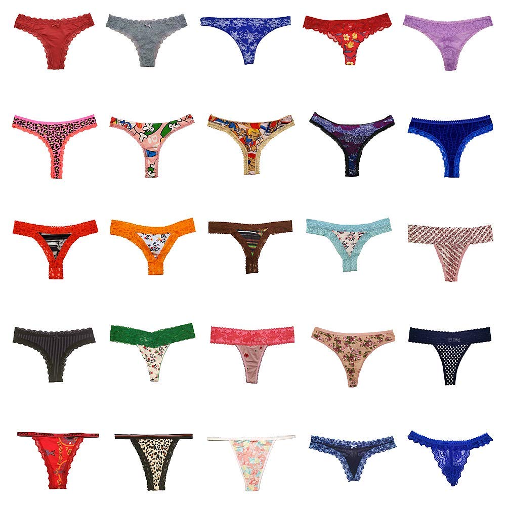 Dircho Women's Underwear Variety Pack - 10&20 Pack of Panties, Thong, G-string & T-back Tanga - Comfortable & Breathable for Daily Wear, Workout & Sleep