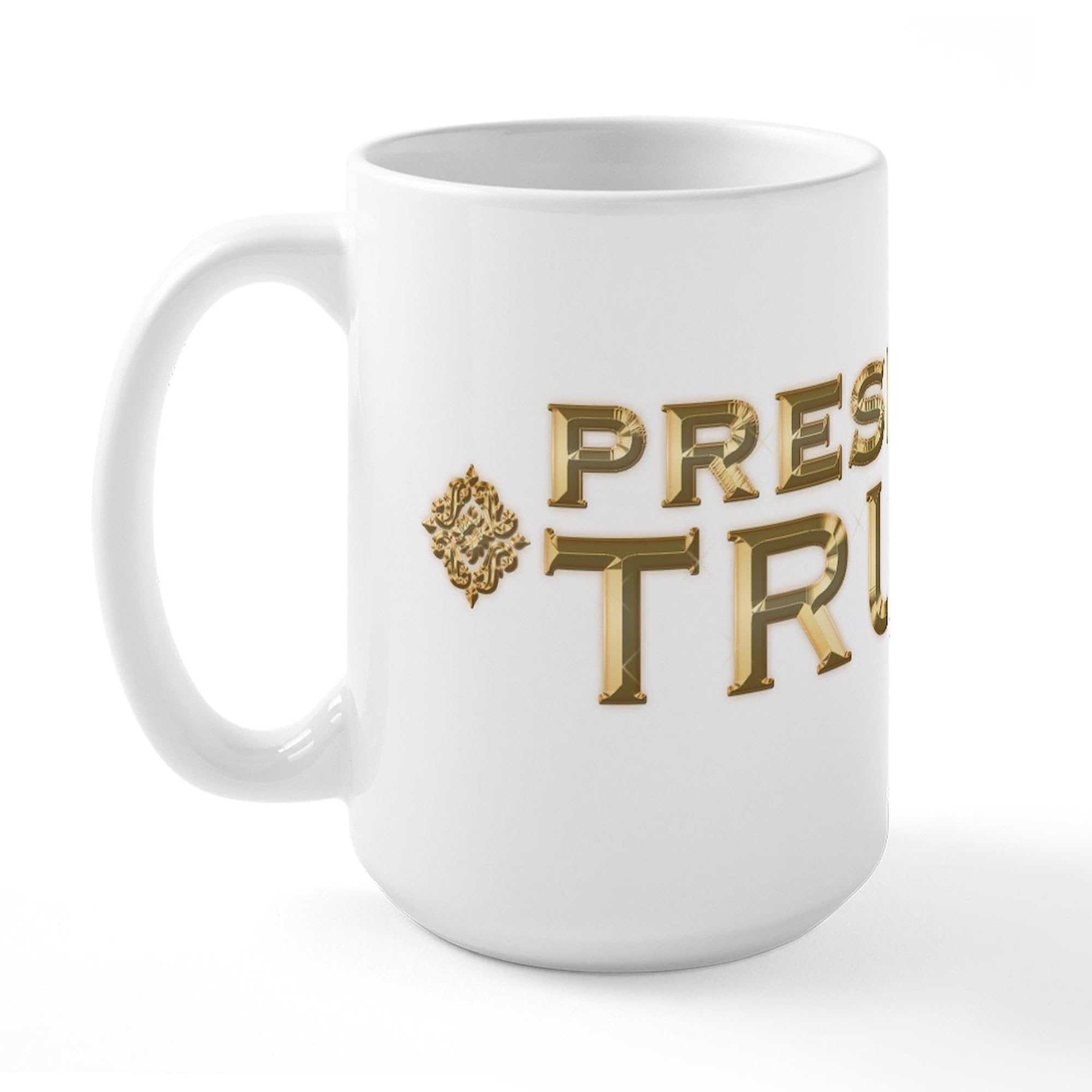 President Trump 15 oz (444 ml) Ceramic Coffee Mug - White - Perfect for Tea, Coffee & Office Use - Great Gift for Conservatives & Political Supporters