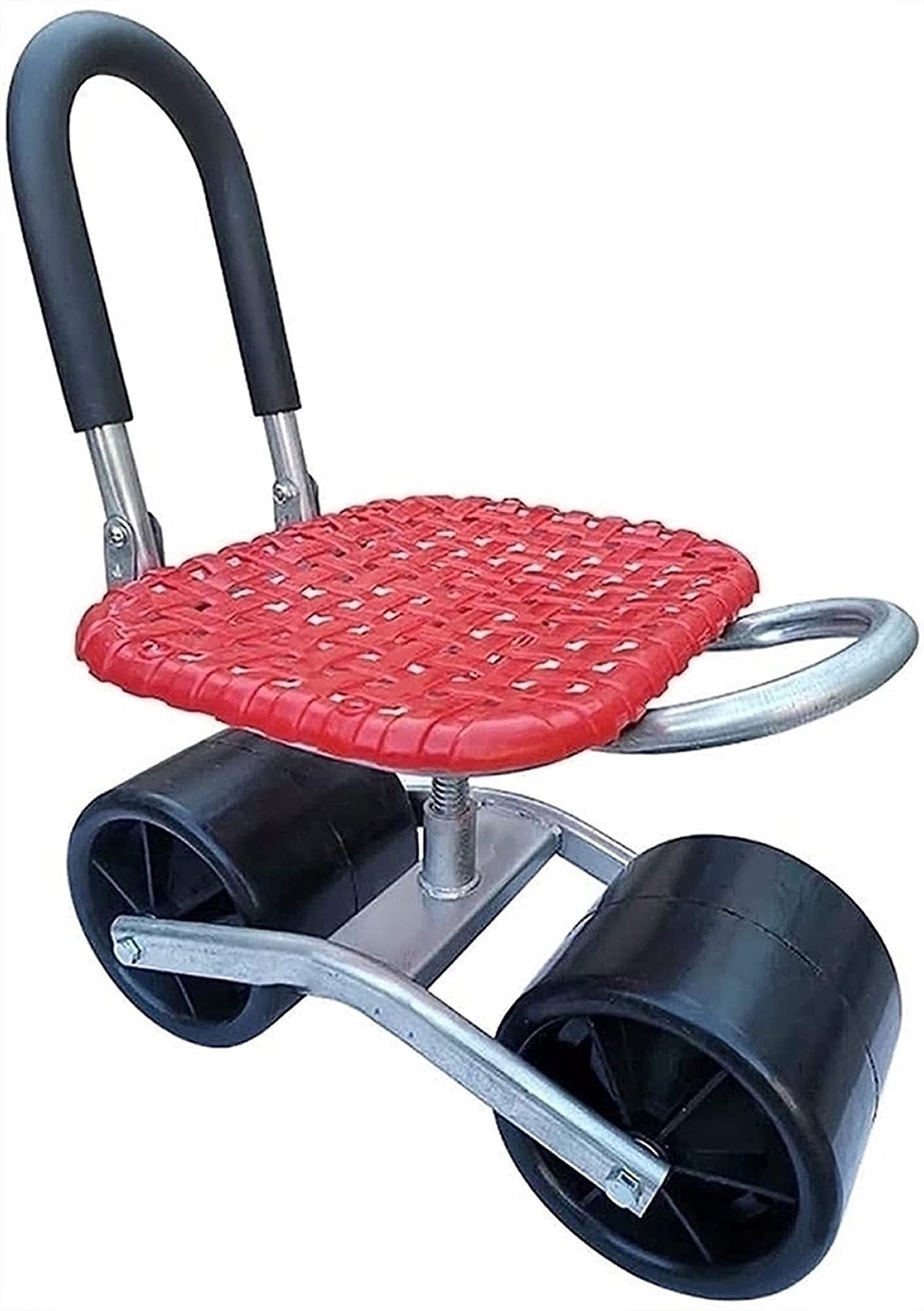 Heavy Duty Garden Cart with Wheels - Adjustable Height Gardening Seat & Stool, 150kg Capacity, Large Wheels - Perfect for Outdoor Gardening, Landscaping, and Yard Work