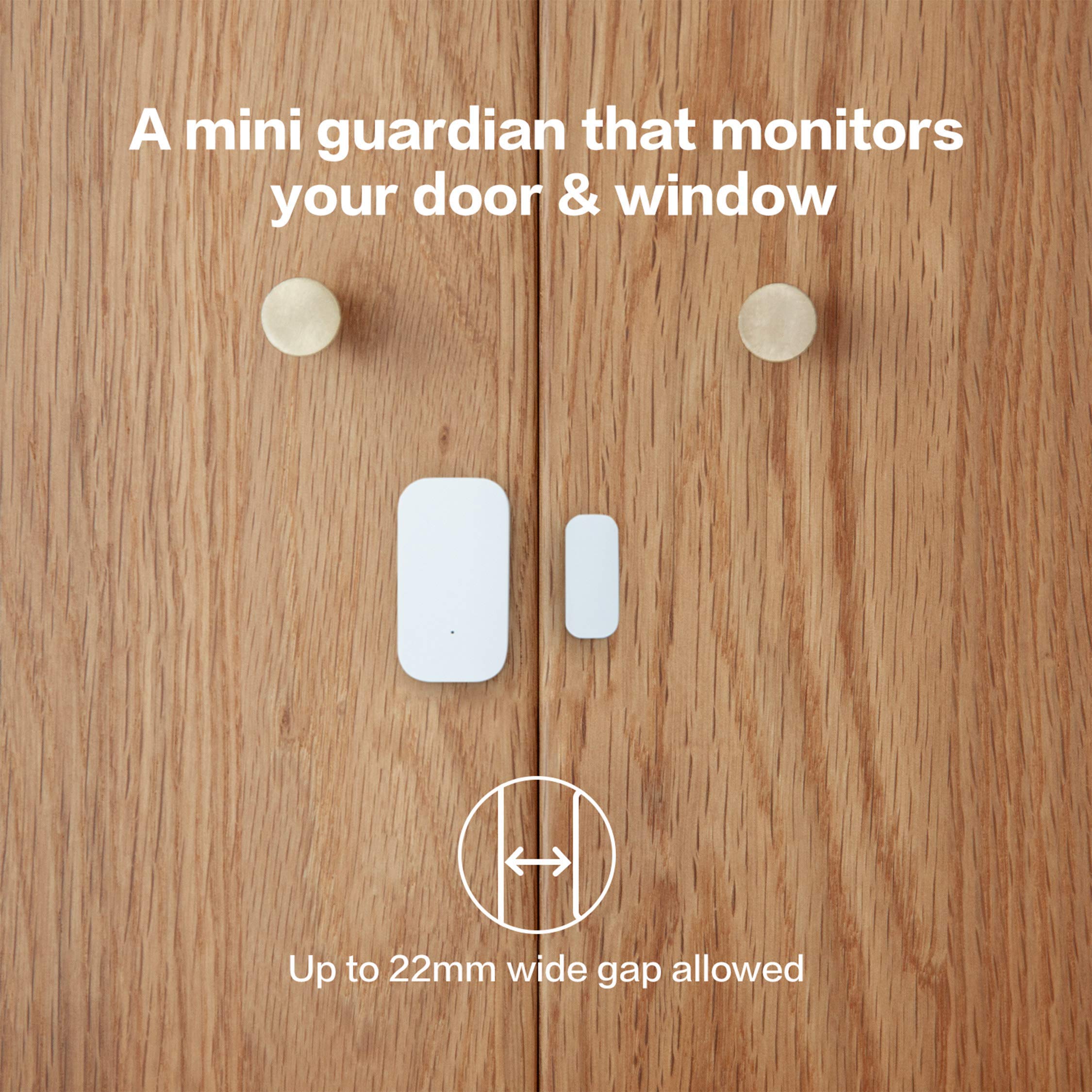 Aqara Smart Light Switch (No Neutral, Single Rocker) & Door/Window Sensor Kit - Zigbee Hub Compatible, Remote Control & Timer for Smart Home Automation | Perfect for Bedroom, Living Room & Garage Lighting Control