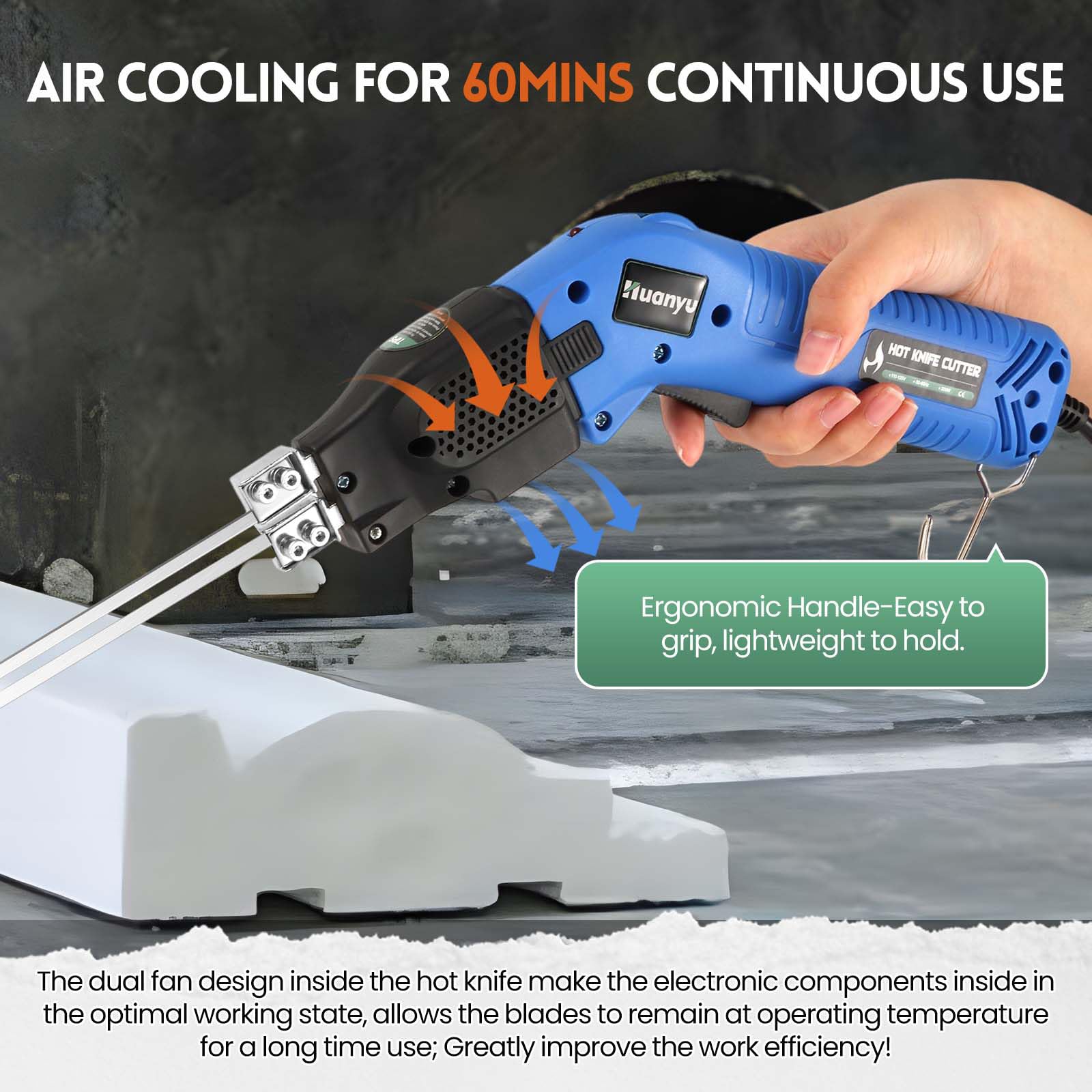 200W Electric Hot Knife Foam Cutter Kit with 6