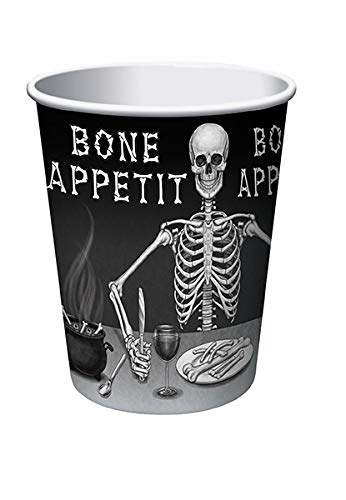 Premium 9 oz Bone Appetit Cups Set of 8 - Forum FM78946 Ceramic Pet Bowls for Dogs & Cats - Perfect for Wet Food, Water & Treats at Home or Travel