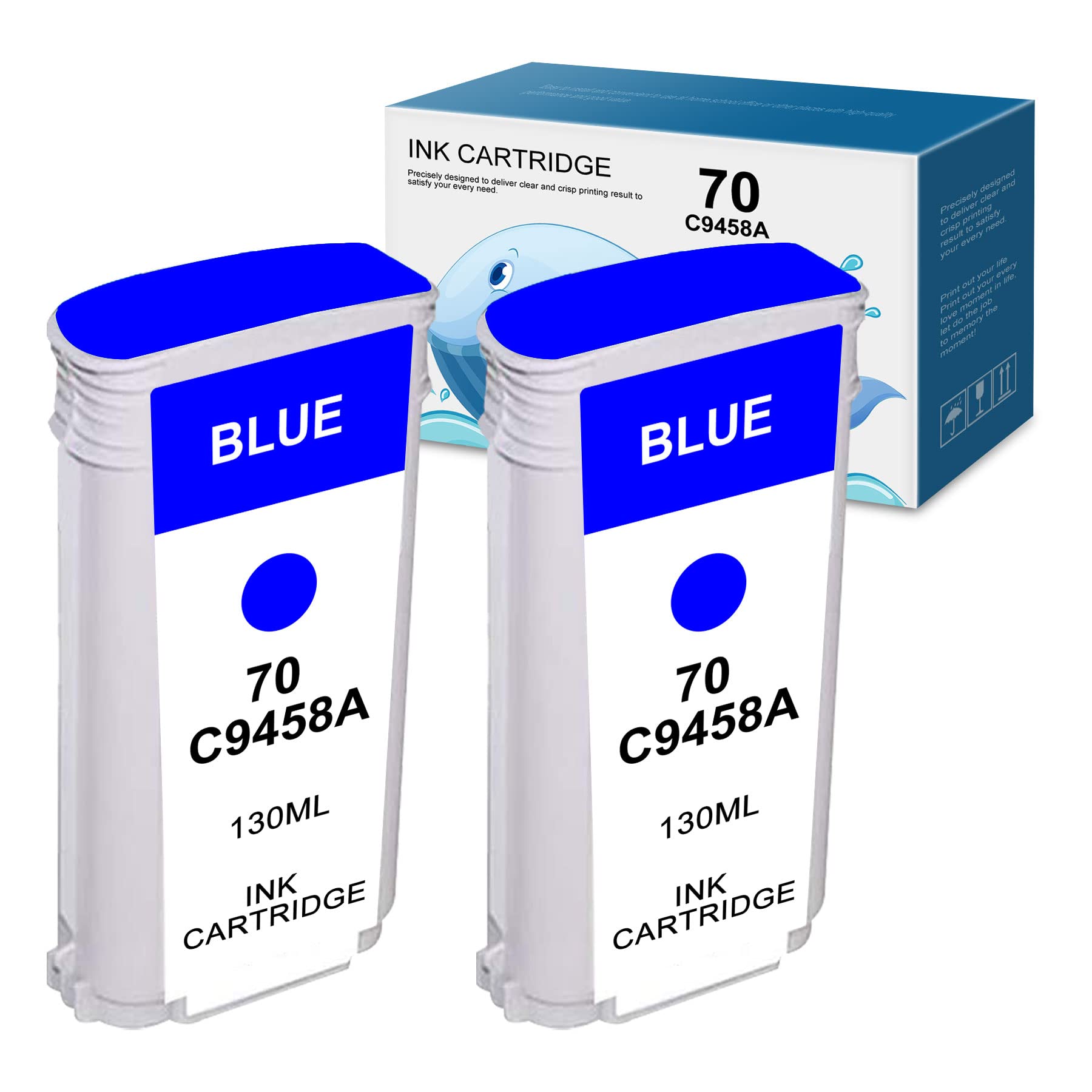 Beituoink 2-Pack C9458A High-Yield Remanufactured Ink Cartridge - Compatible with HP Z5200/Z5400/Z2100/Z3100/Z3200 Printers | Ideal for Office Printing, Photo Printing & Large Format Projects
