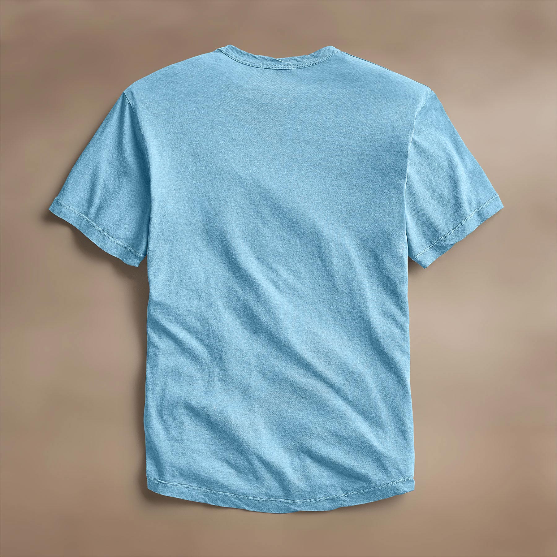 Clear Jersey Crew Neck T-Shirt for Men - Soft Cotton Skipper Pigment Dye Tee - Casual Wear, Layering, and Everyday Outfits