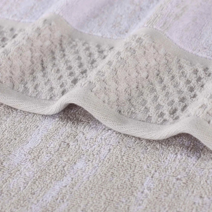 Premium Cotton Plush Soft Absorbent 2-Tone 3-Piece Bath Towel Set for Spa, Gym & Luxury Home Use