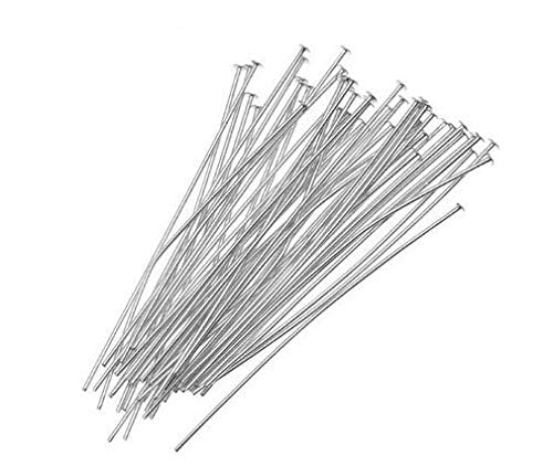 330 PCS Silver Plated Head Pins for Jewelry Making - 32mm DIY Beading Findings - Perfect for Necklaces, Bracelets, Earrings & Craft Projects