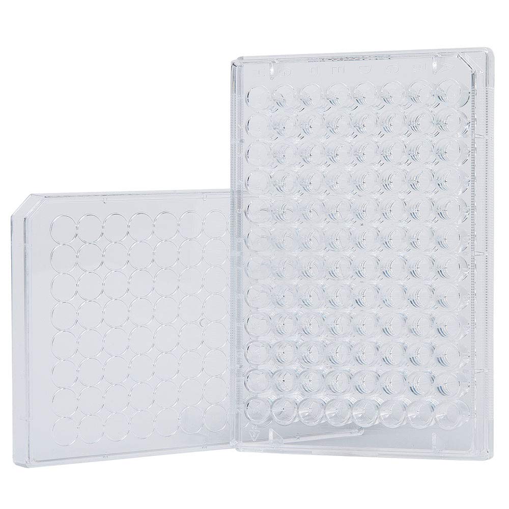 Olympus 96-Well Microplate - Sterile TC-Treated Tissue Culture Plates - Flat Bottom Design - Individually Wrapped (100 Plates/Unit) - Ideal for Cell Culture, Drug Screening & Biomedical Research