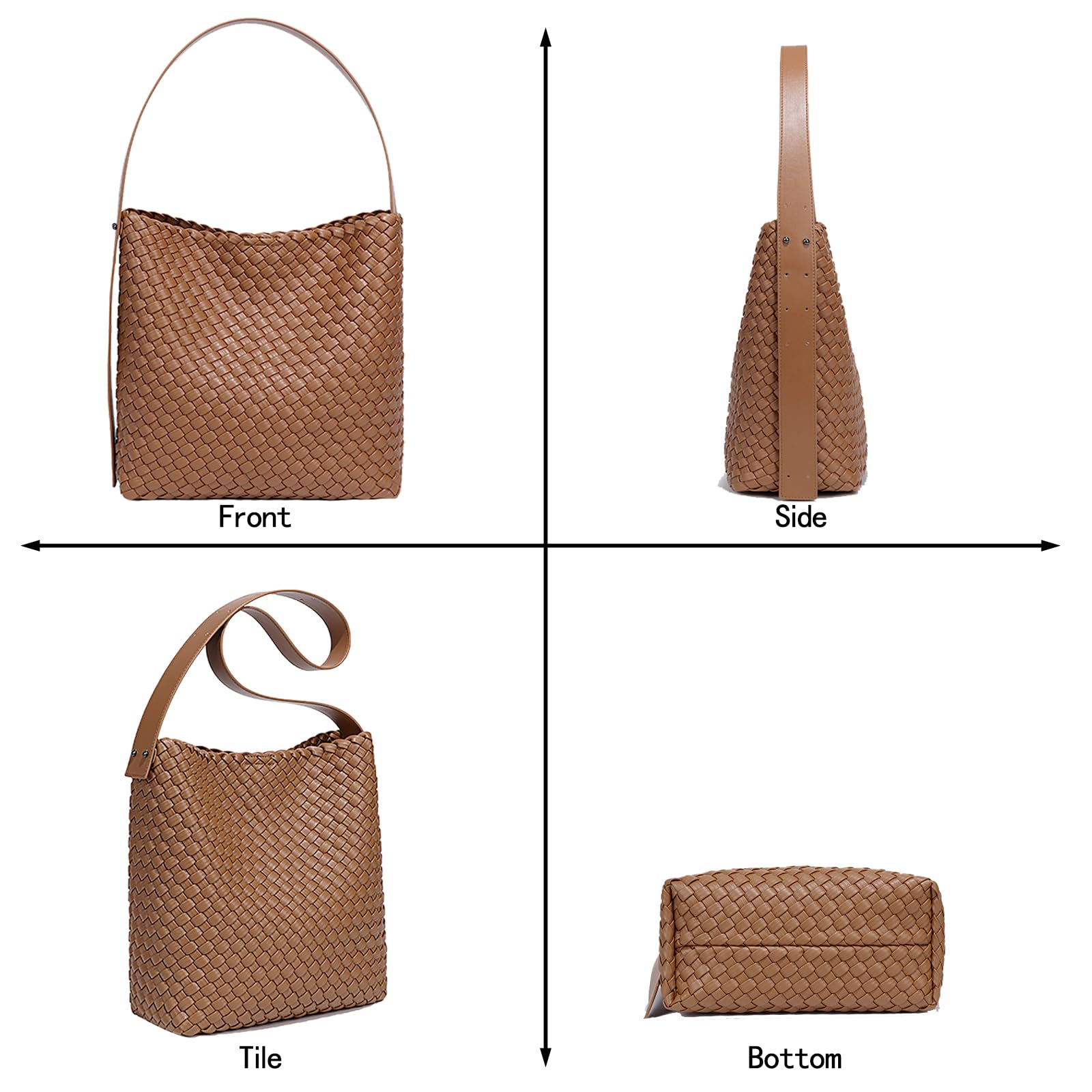 Stylish Woven Tote Bag for Women - Fashionable Hobo Purse with Adjustable Shoulder Strap | Perfect for Beach, Travel, Shopping & Everyday Use