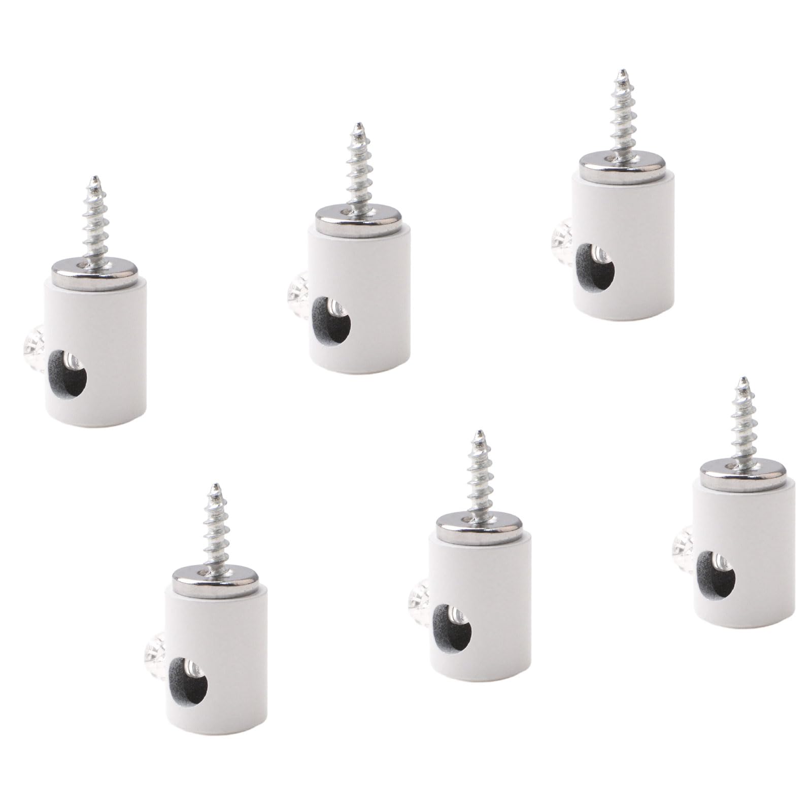INCREWAY 6-Pack White Chandelier Lighting Hooks - Heavy Duty Pendant Light Swag Hooks for Ceiling Lights & Cable Management | Perfect for Dining Room, Bedroom & Living Room Lighting Fixtures