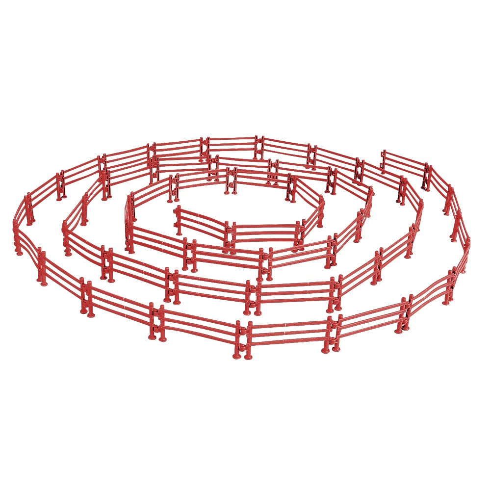 50PCS Plastic Farm Animal Fence Playset - Horse Corral Fencing, Paddock Toys & Cake Toppers for Kids - Durable Brown Garden Fence Panels for Farm Animal Figurines - Perfect for Playtime, Farm-Themed Parties & Educational Activities