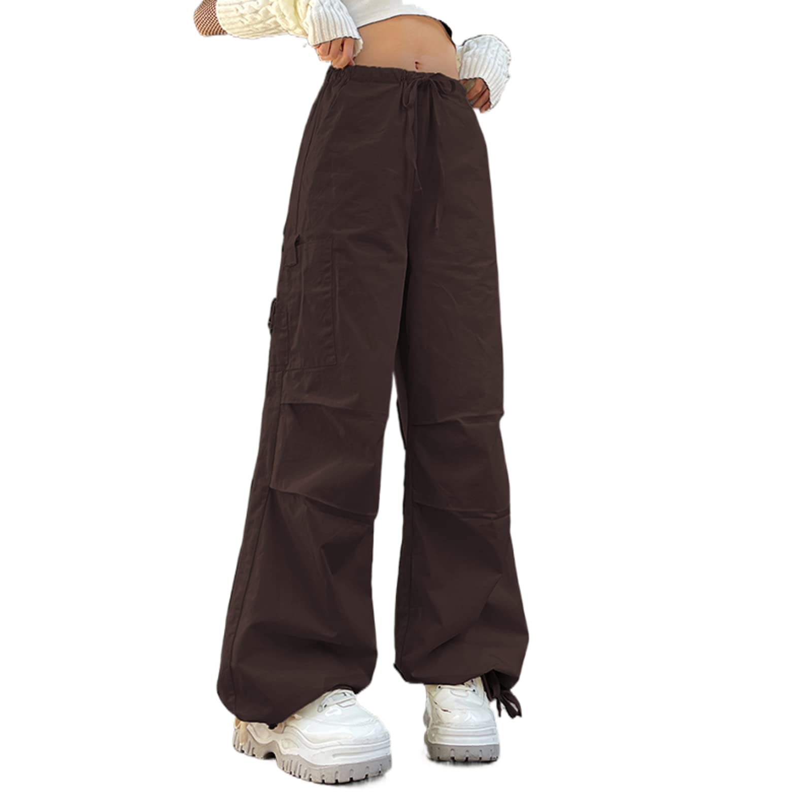 Women's Baggy Cargo Pants with Pockets - Y2K High Waist Hip Hop Joggers | Loose Streetwear Sweatpants for Casual Wear & Urban Fashion | Perfect for Concerts, Street Style & Everyday Comfort