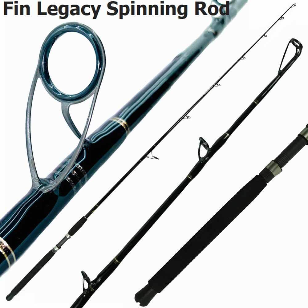 Premium Blackfin Fishing Rod 7Ft Spinning Rod with K-Guides - 12-20Lb Line Weight for Saltwater & Freshwater Fishing - Ideal for Surf, Pier, and Boat Angling