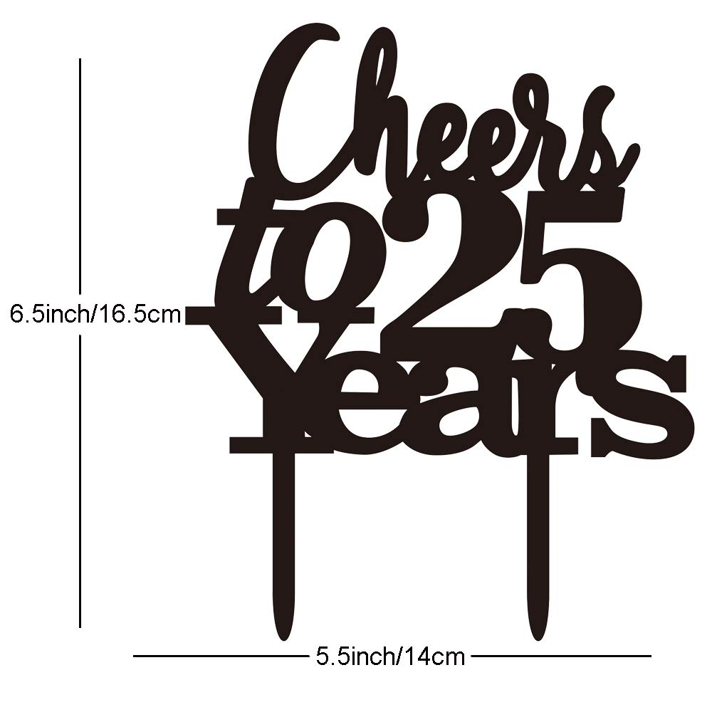 25th Birthday Party Decorations Set - Happy Birthday Banner, Sash, Cake Topper, Number 25, Confetti, Latex Balloons & Black Tinsel Fringe Curtains for Women's 25th Birthday Celebration | Perfect for Milestone Parties, Photo Backdrops & Festive Home Decor