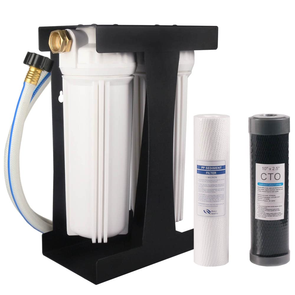 Premium RV Dual Water Filter System with 3/4