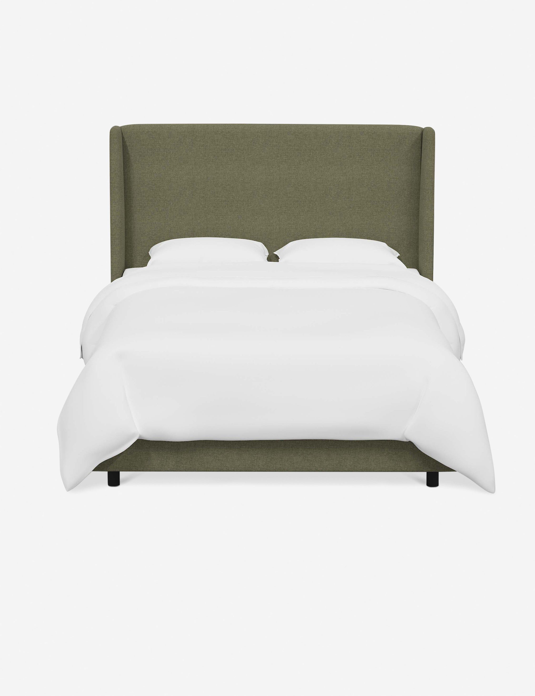 Adara Queen Size Bed Frame with Upholstered Headboard - Modern Platform Bed for Bedroom, Living Room & Guest Room