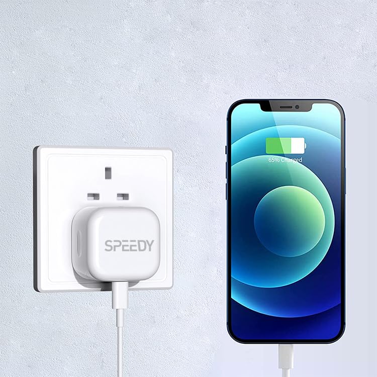 20W USB C Fast Charger Plug for iPhone 16/15/14/13/12 Series - Foldable PD Charging Block with Quick Charge for iPhone 16 Pro Max/15 Pro/14 Pro Max/13 Mini/12 Mini - Perfect for Travel, Office & Home Use