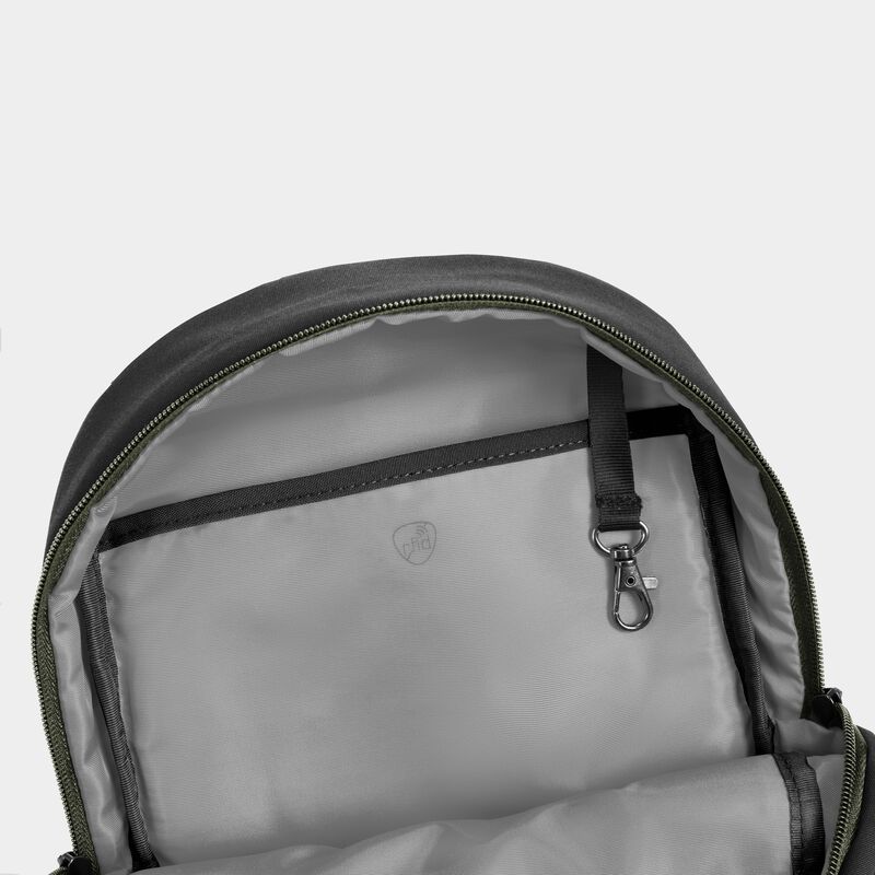 Travelon The Voyages Anti-Theft Small Backpack with XL Water Bottle Pocket - Secure Travel Daypack for Commuting, Hiking & Urban Exploration