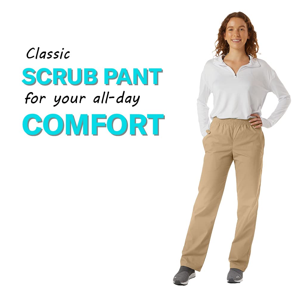 Unisex Ultrasoft Classic Scrub Pants - Elastic Waist Medical & Cargo Pants for Doctors, Nurses & Healthcare Professionals | Comfortable Workwear for Hospitals & Clinics