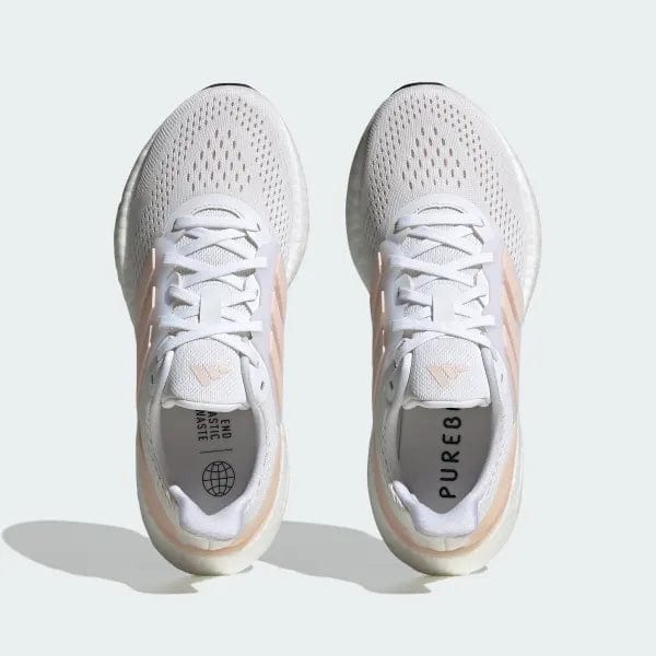 Adidas Women's Pureboost 23 Running Shoes - White/Pink | Lightweight Comfort for Jogging, Gym & Everyday Wear