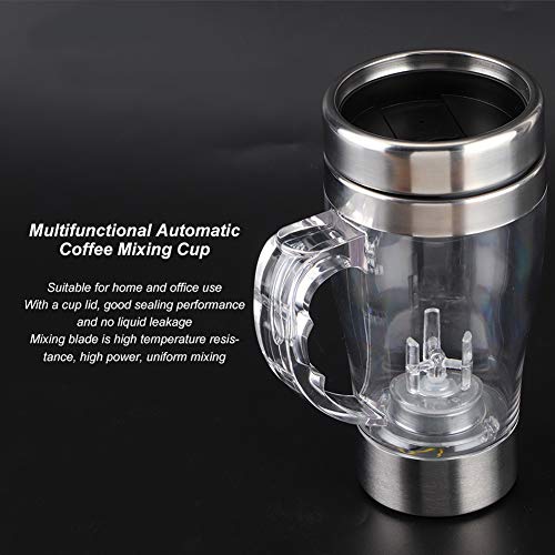350ml Automatic Electric Self-Stirring Coffee Cup - Stainless Steel Mixing Mug for Coffee, Tea & Hot Chocolate - Perfect for Office, Travel & Home Use