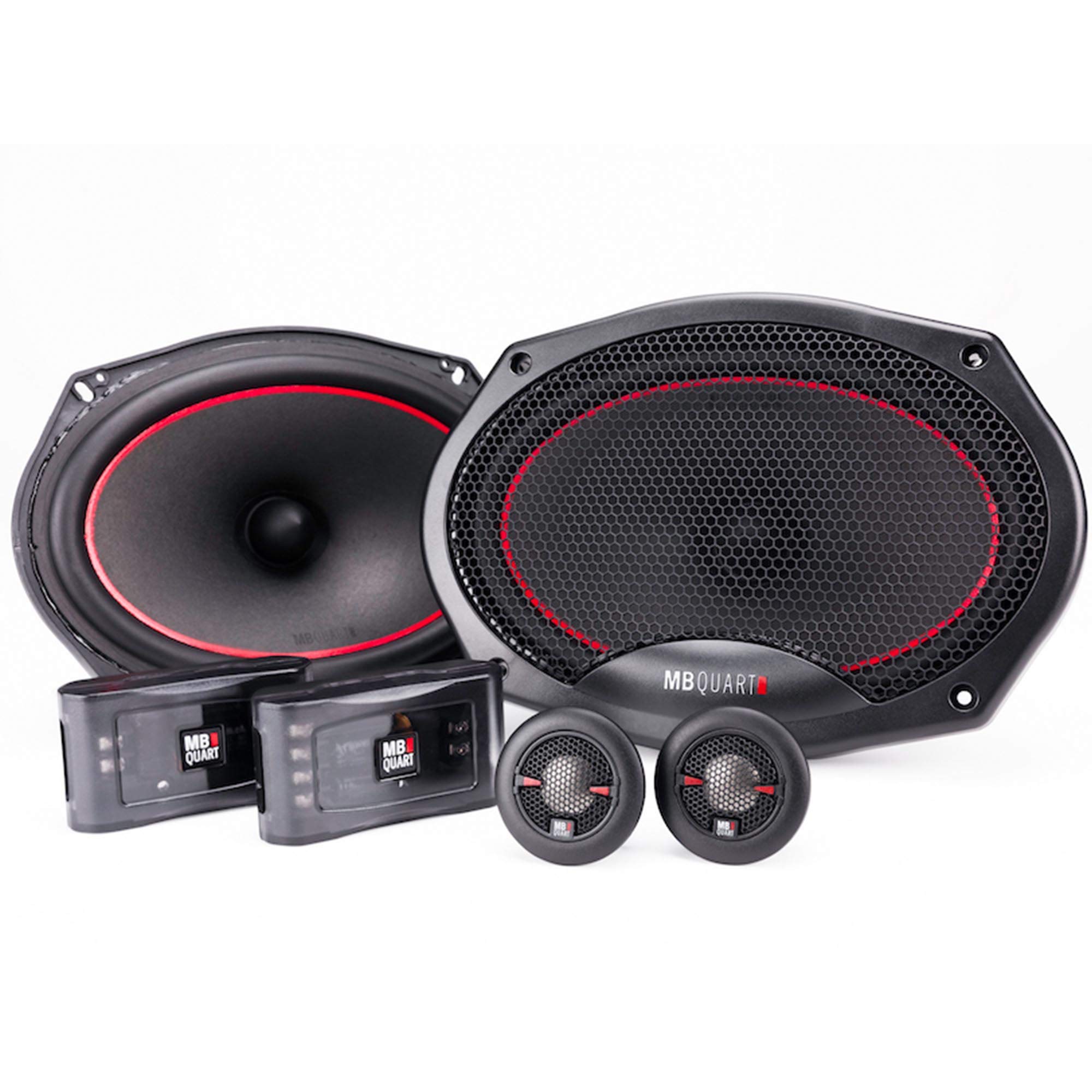 MB Quart RS1-269 Reference 2-Way 6x9 Inch Component Speaker System (240W, 4 OHMS) - Premium Car Audio Speakers with Grills Included - Perfect for Car Upgrades & Sound System Enhancements