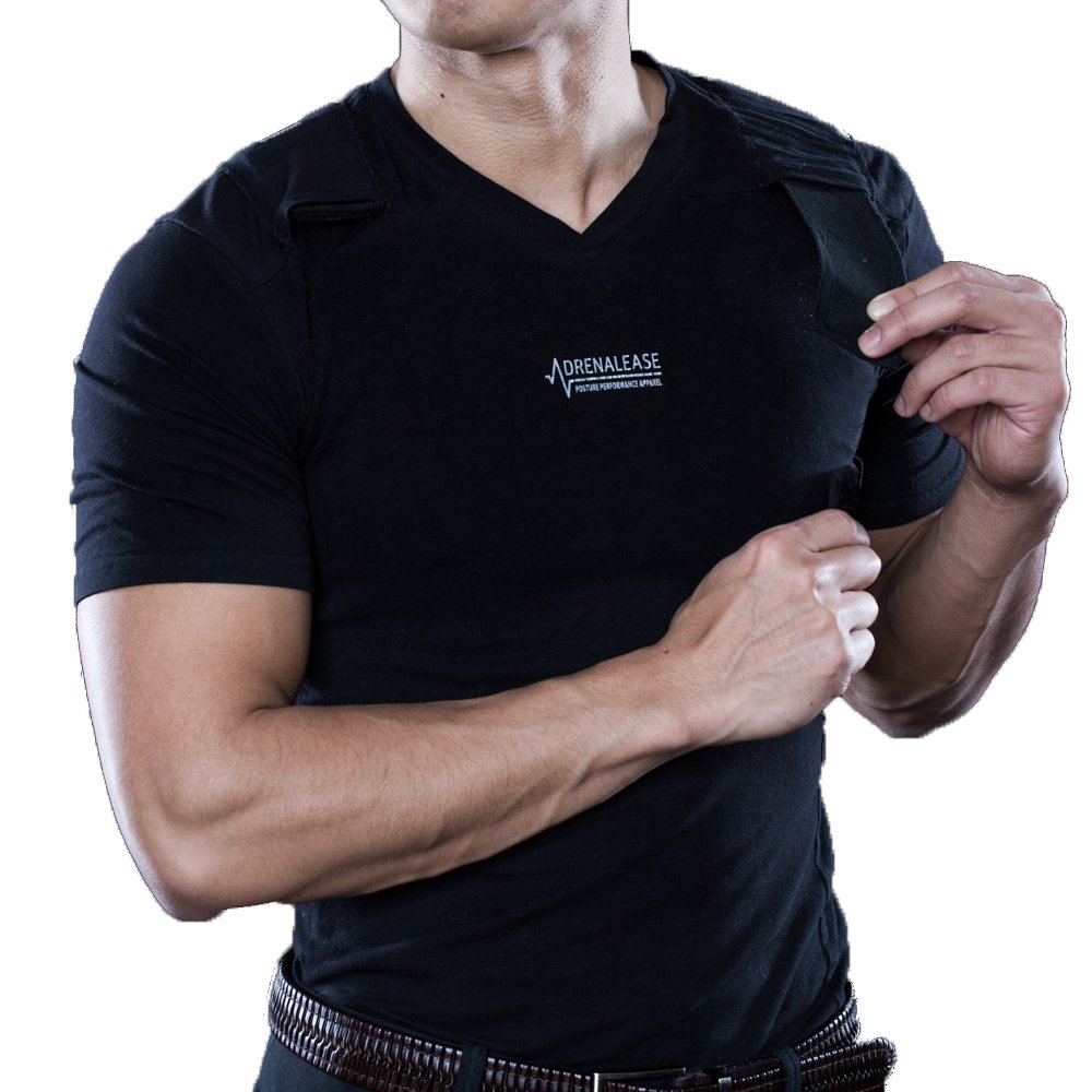 Adrenalease Inc. Posture Correction Shirt - White XXL Cotton T-Shirt for Men & Women | Improve Posture & Back Support | Perfect for Office Work, Driving & Daily Wear