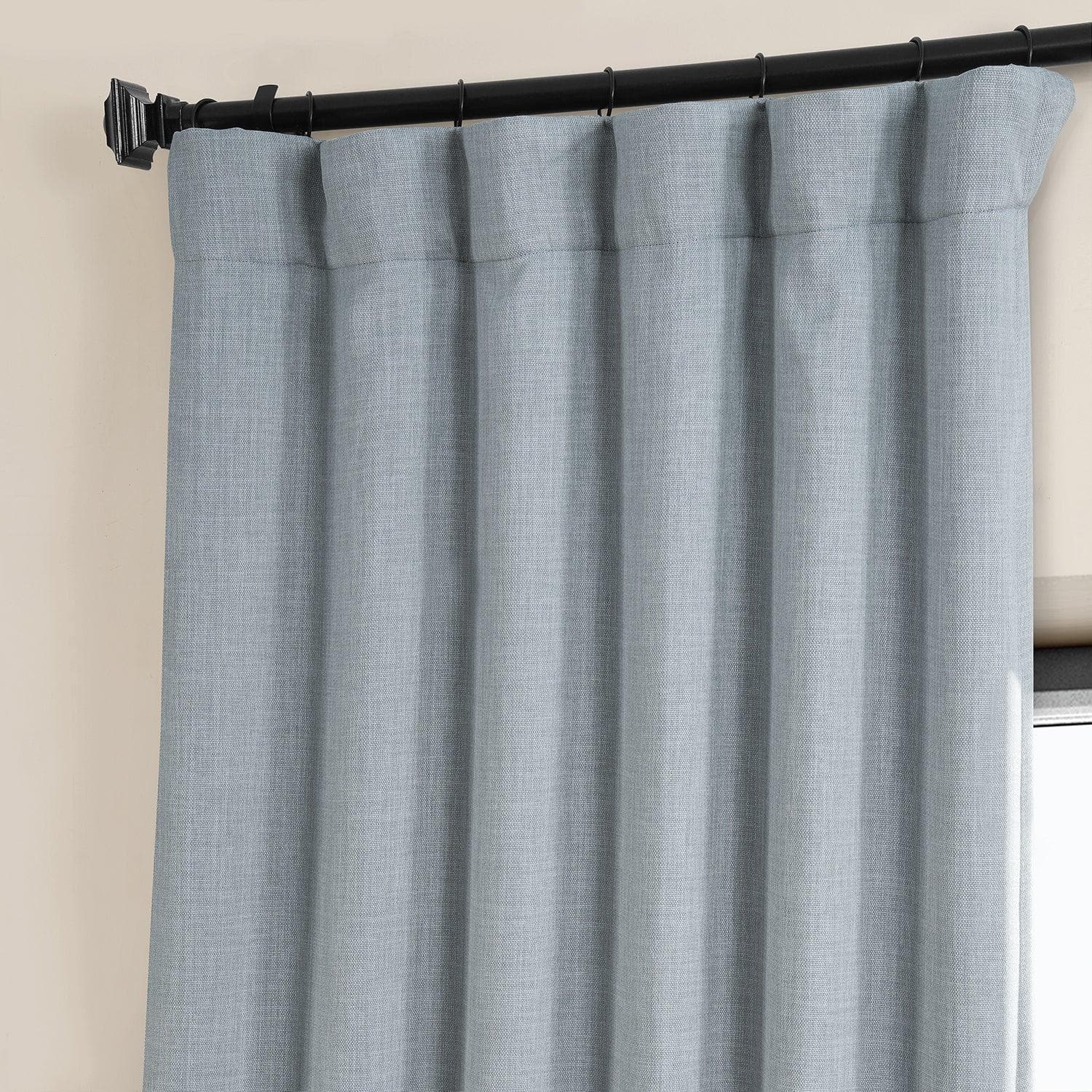 Textured Heather Grey Faux Linen Blackout Curtains for Bedroom & Living Room - Light Blocking Window Drapes for Better Sleep & Privacy