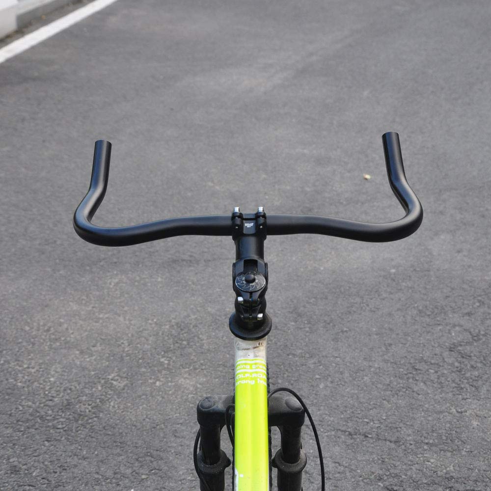 UPANBIKE 25.4mm Aluminum Alloy Bullhorn Handlebar - 37cm Lightweight Road Bike Handlebar for Fixed Gear & Urban Commuting | Perfect for Speed Control and Aerodynamic Riding Position