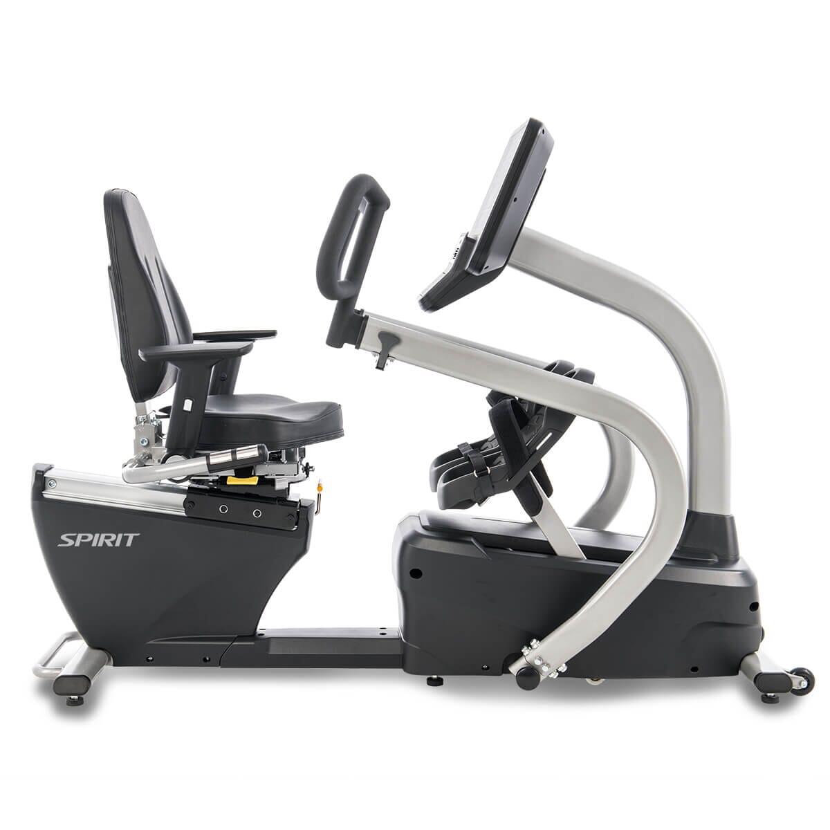 Spirit Fitness CRS800S Recumbent Stepper Exercise Bike - Low Impact Cardio Machine for Home Gym, Seniors & Physical Therapy - Compact Seated Workout Equipment for Small Spaces