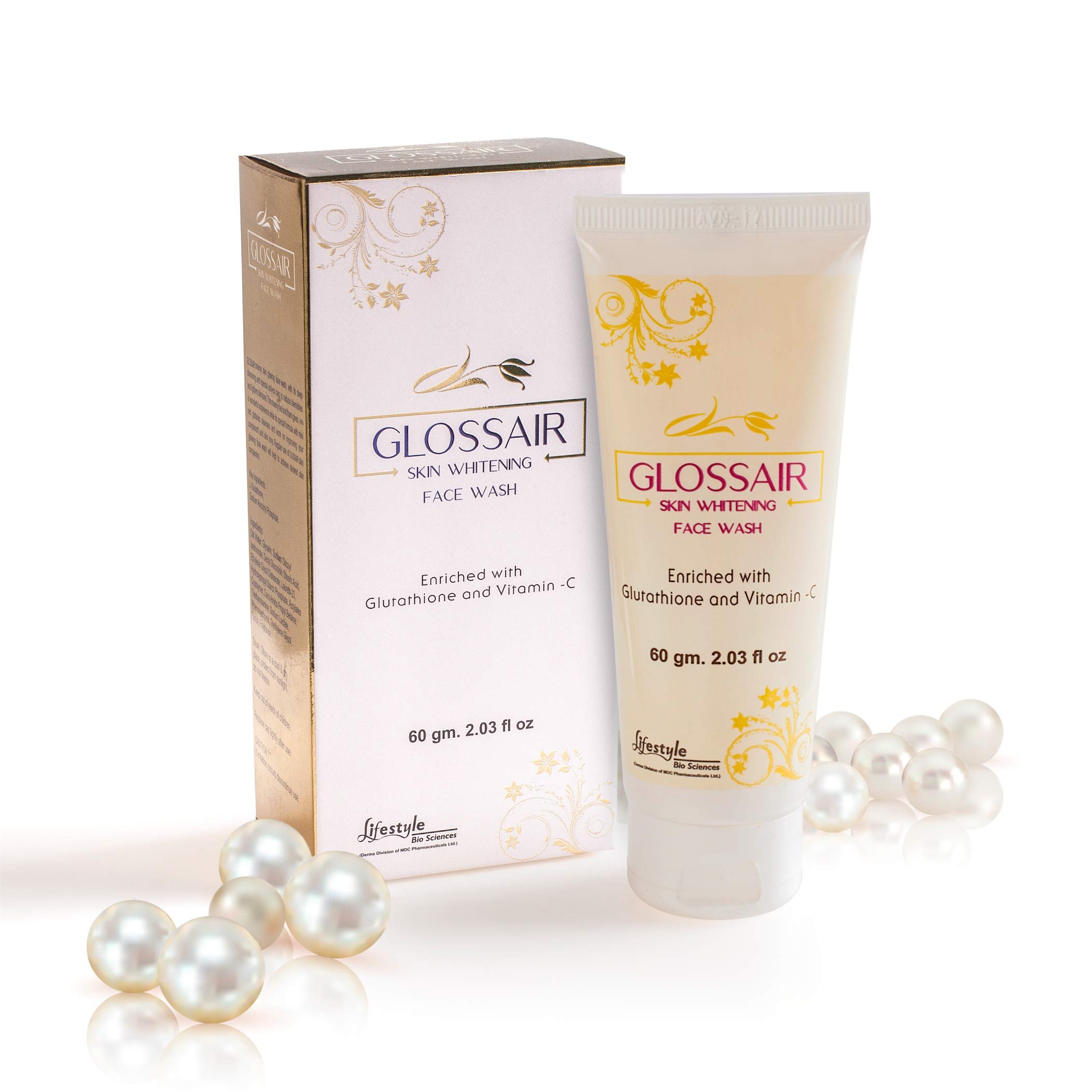 MURTELA Gloss-Air Vitamin C Face Wash for Skin Brightening & Whitening (60g) - Gentle Cleanser for Glowing Skin, Daily Use for All Skin Types