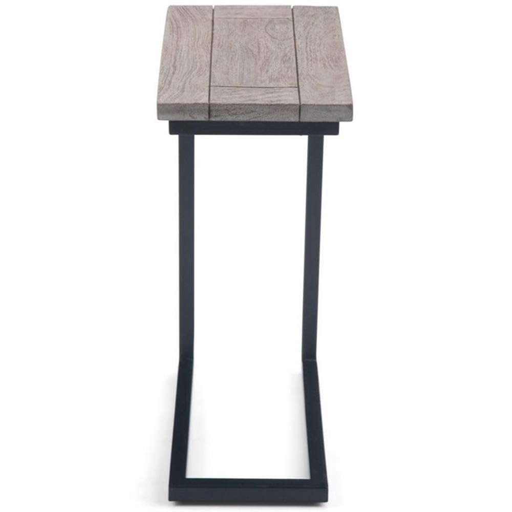 Modern Birch and Black End Table by Trent Home - Stylish Nightstand for Living Room, Bedroom, or Office