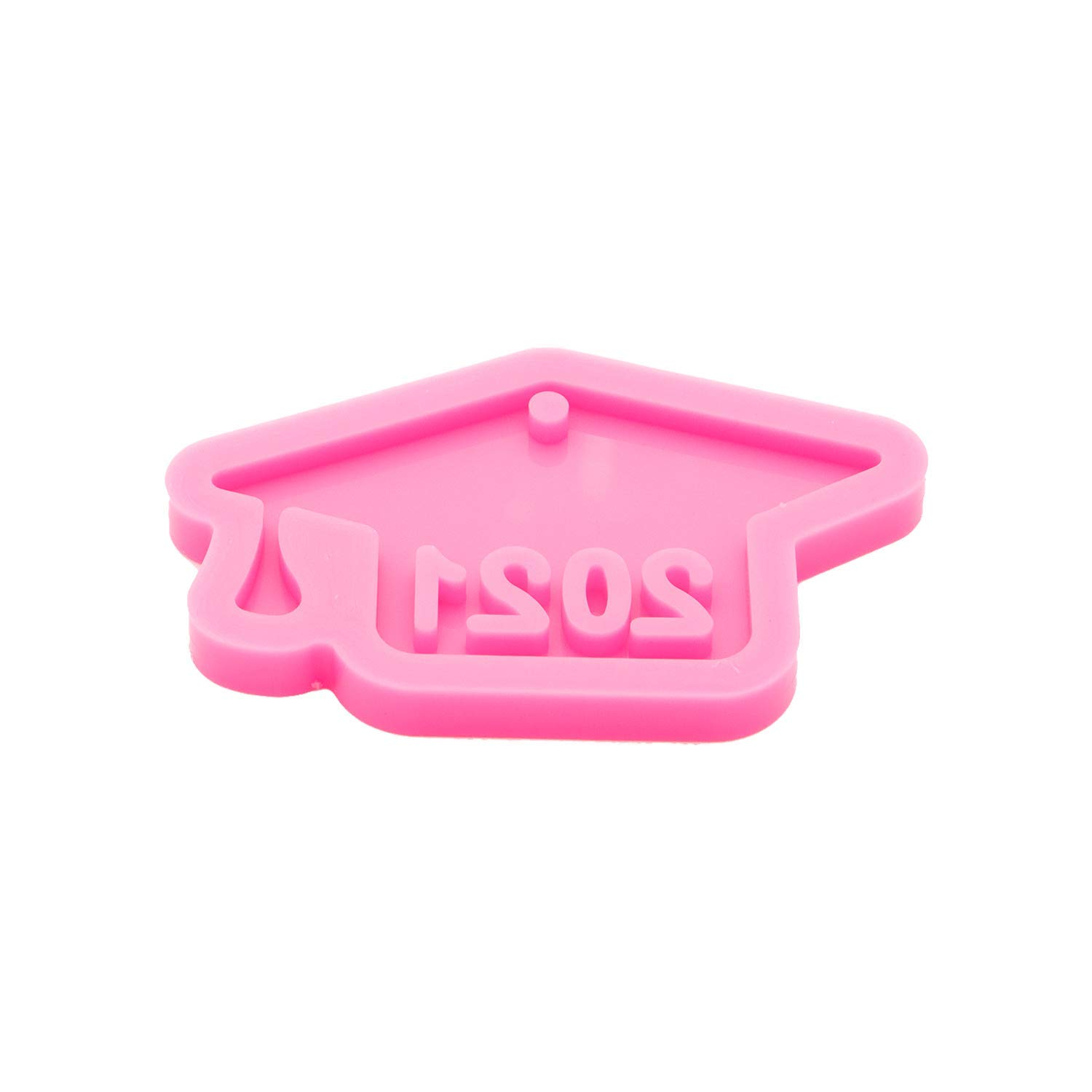 2021 Graduation Cap Silicone Mold - Doctor Hat Resin Keychain Mold for DIY Epoxy Resin Pendants, Handmade Graduation Decorations & Gifts - Perfect for Commencement Parties, School Events & Craft Projects
