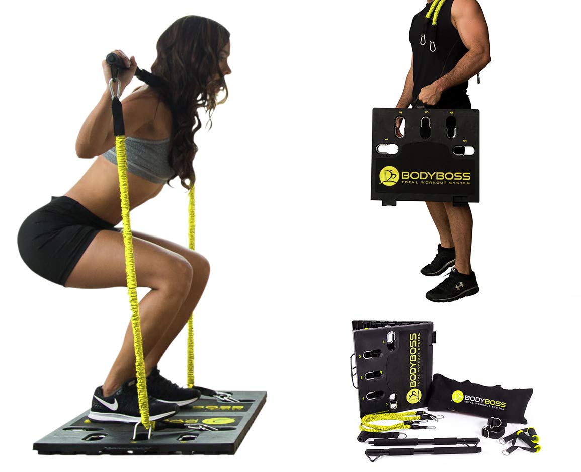 BodyBoss 2.0 Portable Home Gym System - Full Body Workout Equipment for Strength Training | Compact Fitness Gear for Home, Travel & Outdoor Exercise (Renewed)