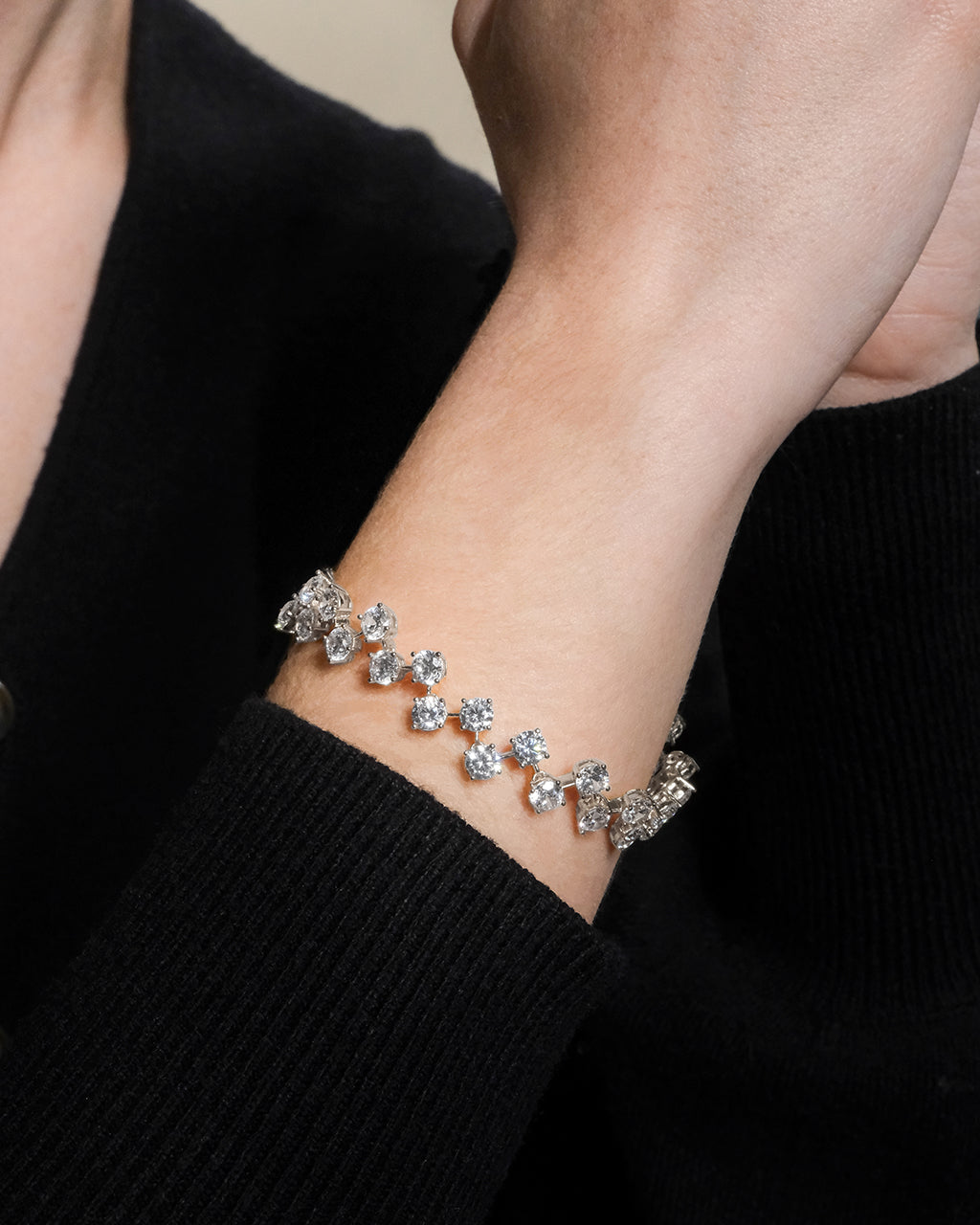 Carson CZ Tennis Bolo Bracelet - Elegant Cubic Zirconia Adjustable Chain Bracelet for Women | Perfect for Weddings, Parties & Everyday Wear