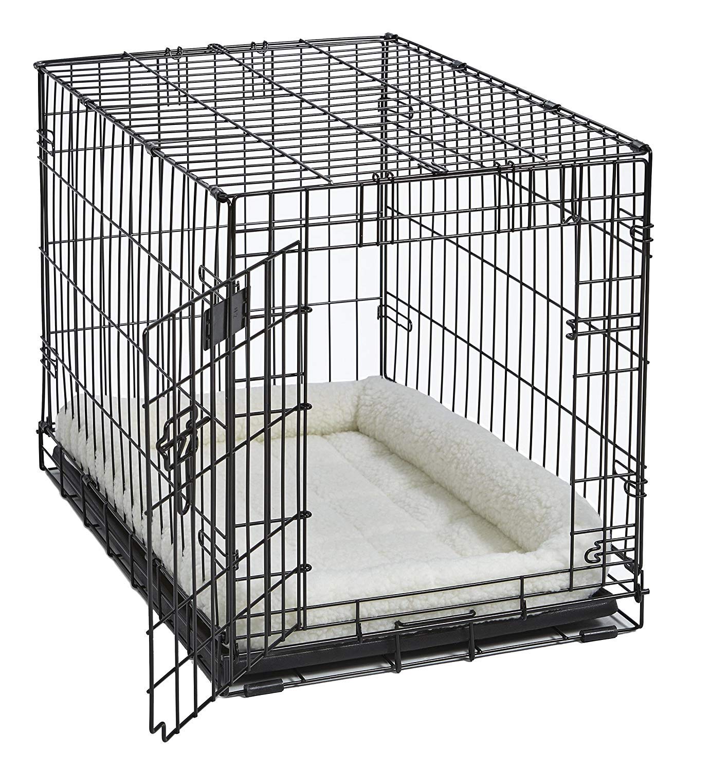MidWest Homes for Pets 42-Inch Large Bolster Dog Bed with Soft Fleece Cover - Comfortable & Durable Pet Bed for Big Dogs, Fits 42L Dog Crates - Machine Washable & Easy Care - Perfect for Home, Kennel, or Travel Use
