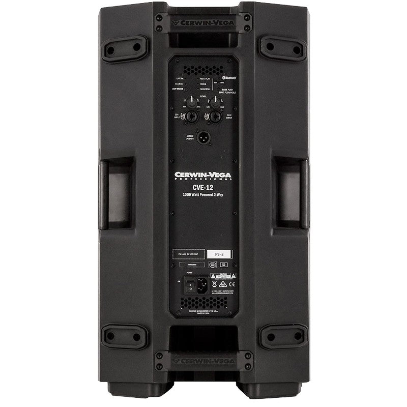 Cerwin Vega CVE-12 12-Inch 1000W Powered Bluetooth Speaker - Perfect for Home Theater, Parties & Outdoor Events
