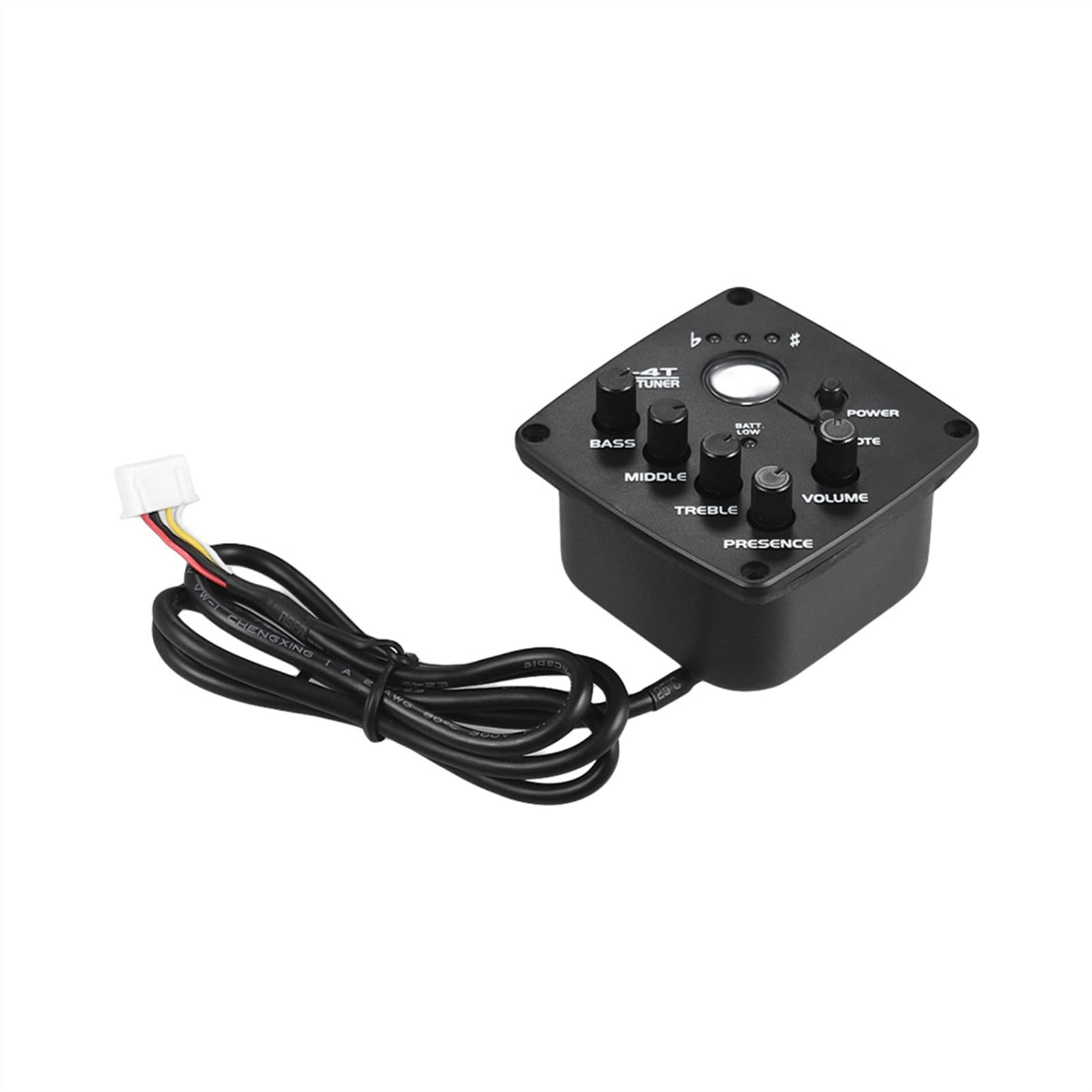Acoustic Guitar Pickup with 4-Band EQ Equalizer - Piezo Preamp for Tone & Volume Control | Perfect for Live Performances & Studio Recording