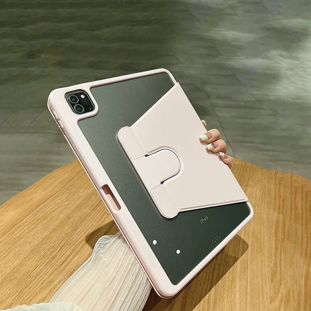 FlexiSnap 360° Rotating Smart Leather iPad Case with Auto Sleep/Wake - Perfect for Work, Travel & Home Use (Compatible with iPad Pro/Air)