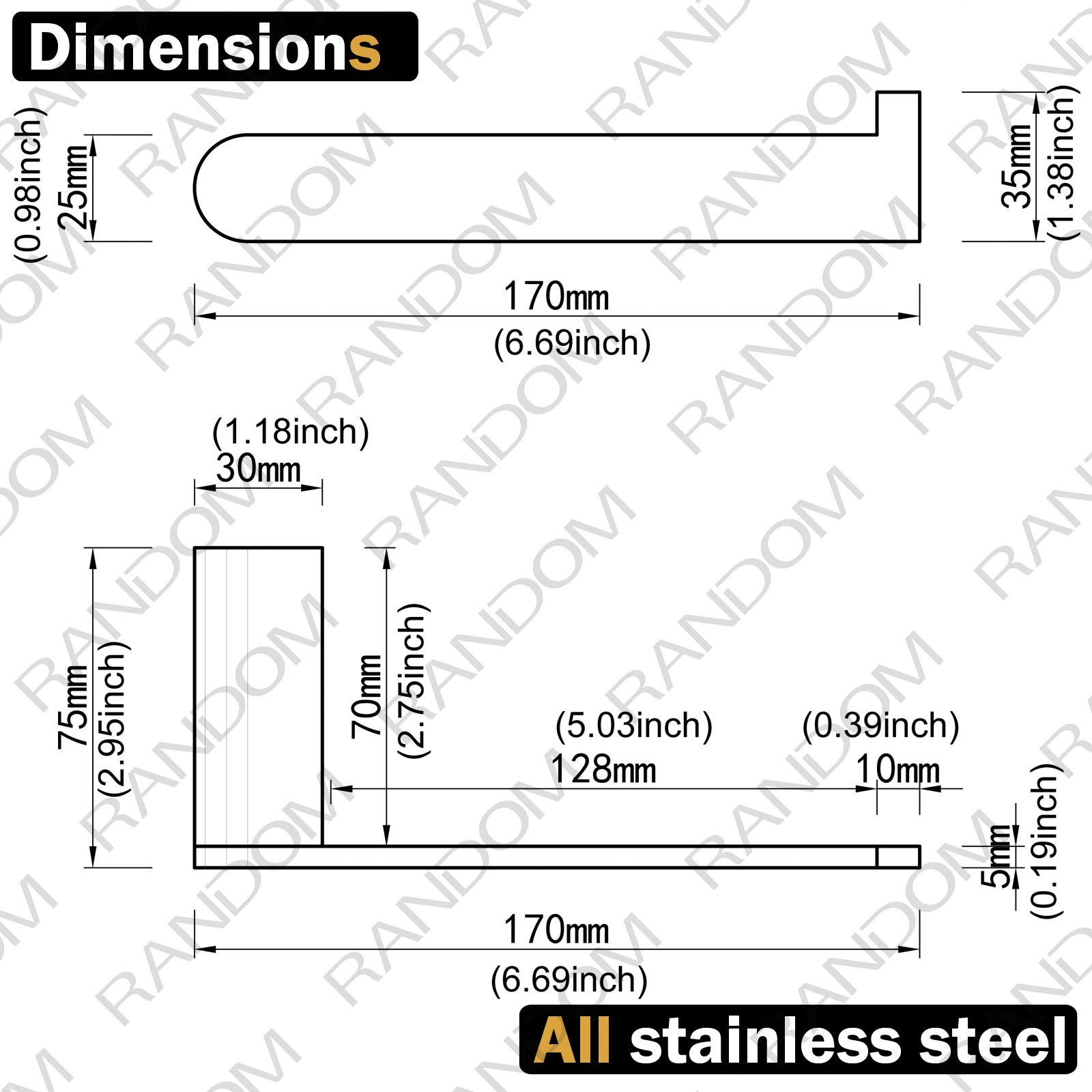Stainless Steel Toilet Paper Holder - Brushed Steel Wall Mount Bathroom Tissue Roll Holder - SUS 304 Rustproof - Modern Minimalist Nordic Style (Round) - Perfect for Home, Hotel, Office & Restroom Decor