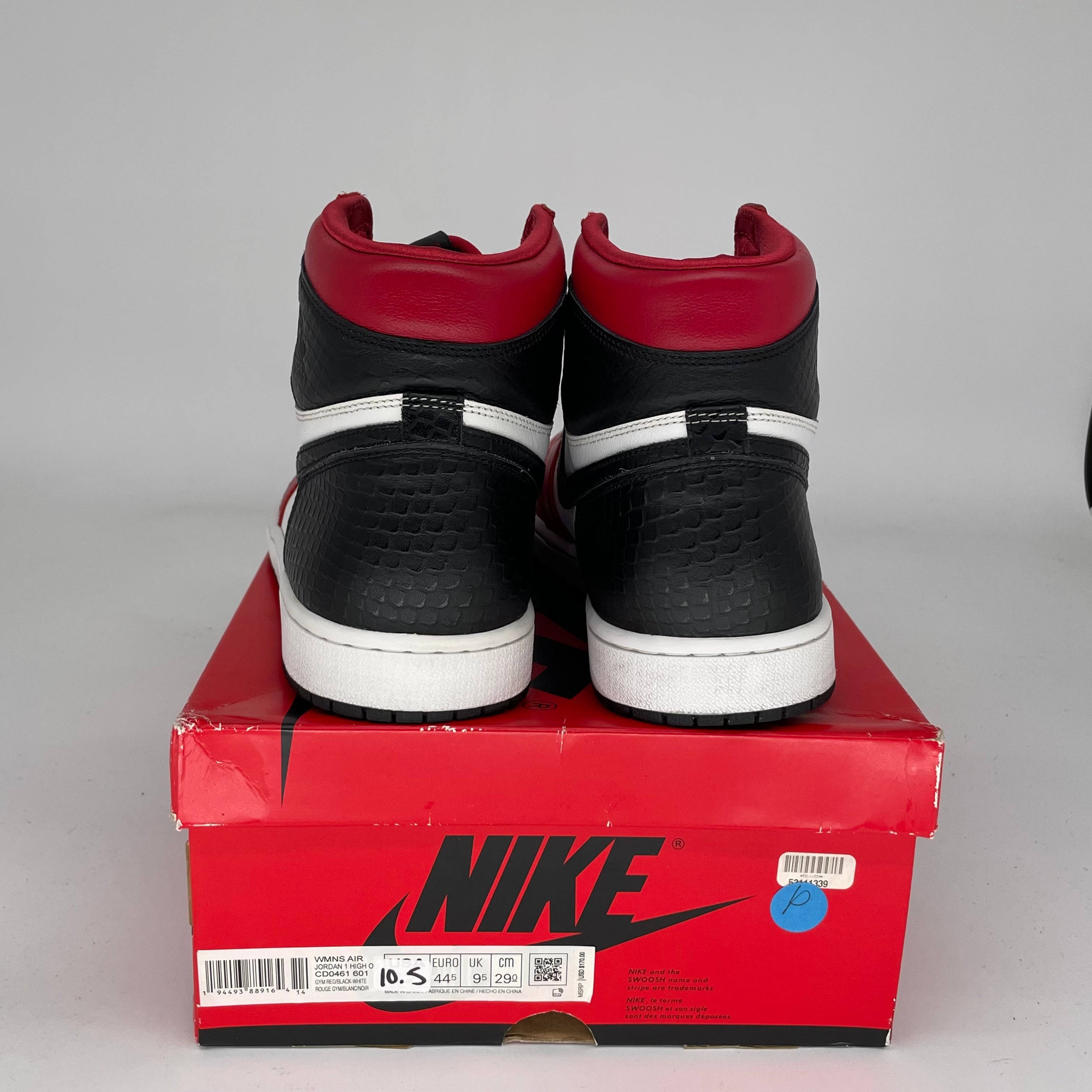 AIR JORDAN 1 SATIN SNAKE CHICAGO Women's Basketball Shoes Size 10.5/12W - CD0461-601 | Retro High-Top Sneakers for Streetwear, Gym & Casual Fashion