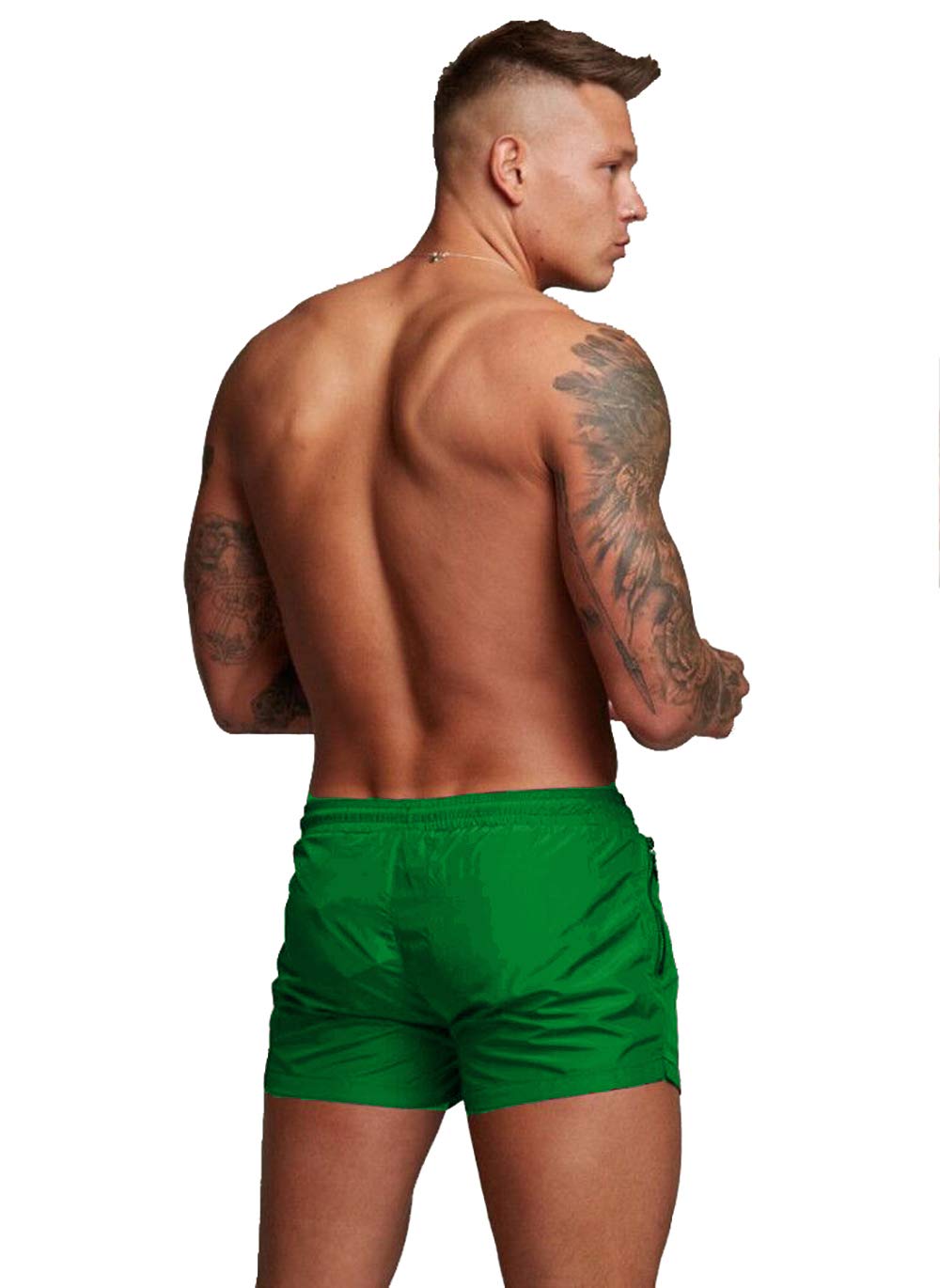 TONLEN Men's Quick-Dry Swim Trunks with Zipper Pockets - Comfortable Sports Swim Shorts for Beach, Pool & Water Activities