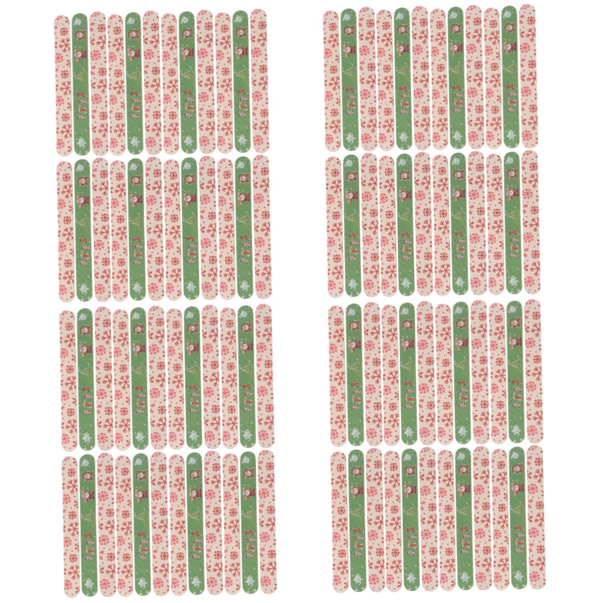 FOMIYES 96 Pcs Christmas Glass Nail Files Set - Crystal Nail File, Nail Buffer & Sanding File for Manicure & Pedicure - Perfect for Natural Nails, Holiday Gifts & Christmas Nail Art DIY
