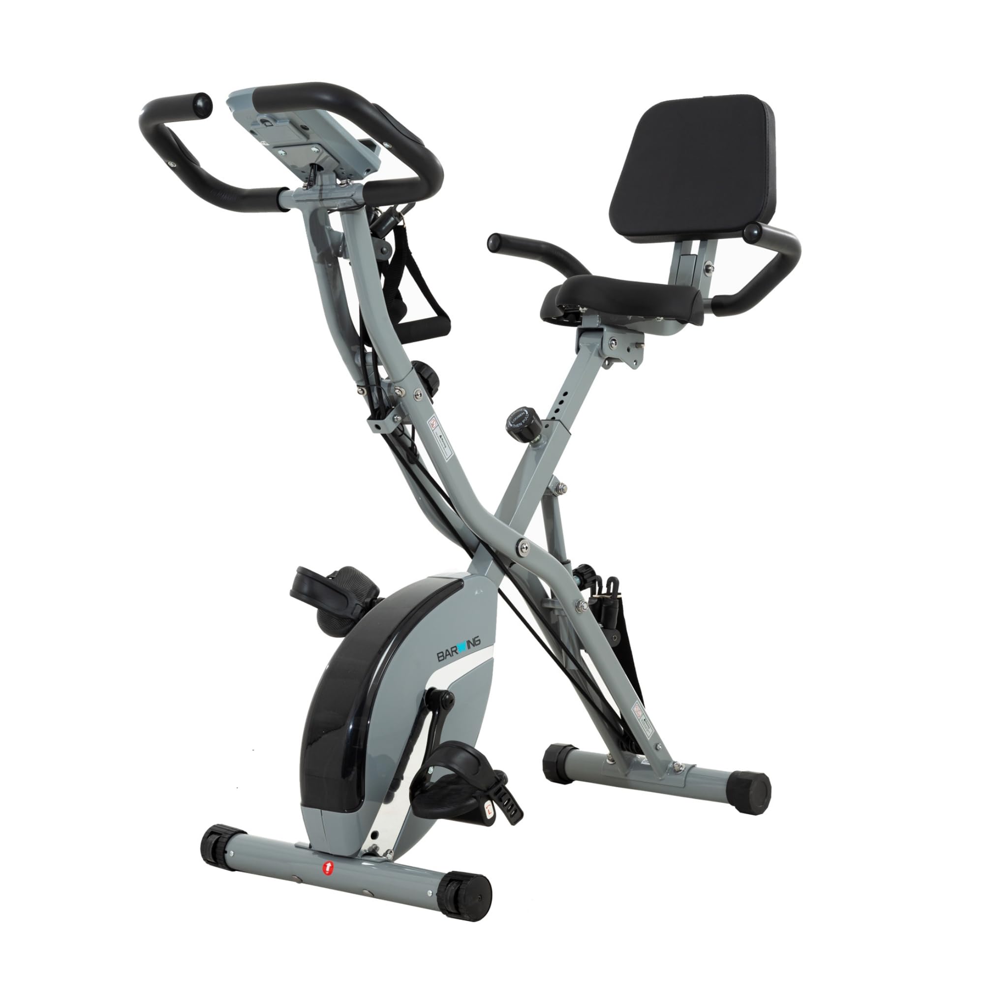 Foldable Exercise Bike for Home Workout - 330 LB Capacity Stationary Bike with Adjustable Seat & Backrest | Indoor Cycling Bike for Seniors & Adults | Perfect for Small Spaces, Home Gym & Physical Therapy