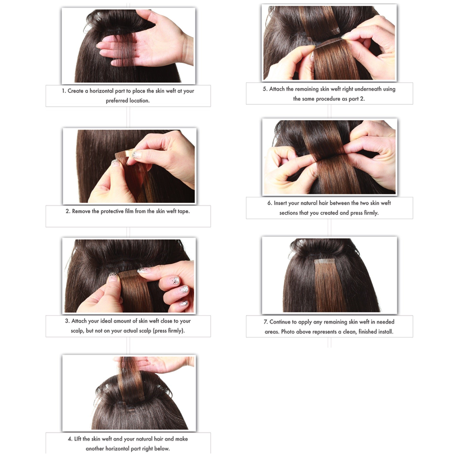 Tape-In Skin Weft 100% Remy Human Hair Extensions 18 Inch H14/24 - Natural Look for Daily Wear & Special Occasions