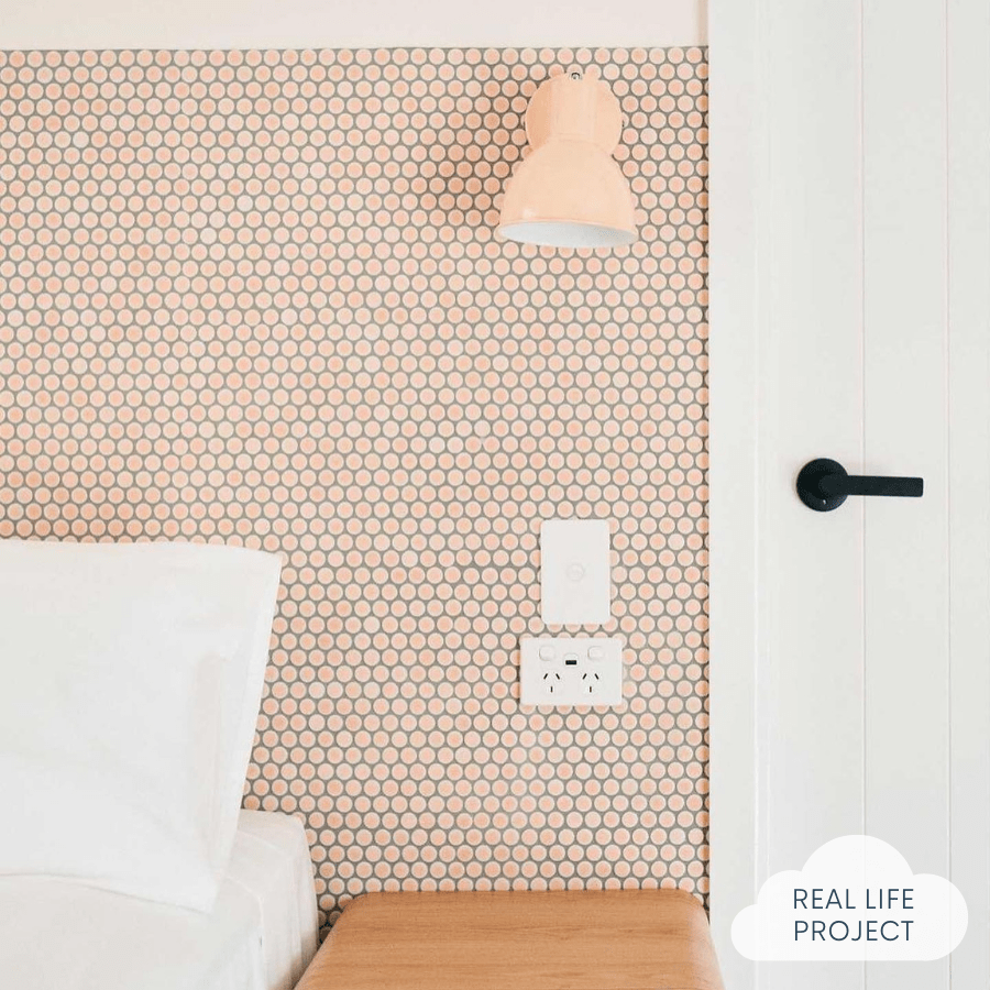 Broadwater Pink Gloss Penny Round Mosaic Tile - 10 Sheets (1 Sq Ft) - Waterproof Peel & Stick Backsplash for Kitchen, Bathroom, Shower, and DIY Home Decor