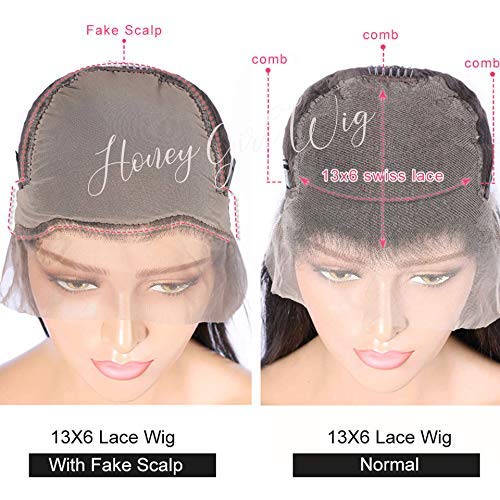 10A Brazilian Human Hair Wigs for Black Women - Glueless 13x6 Lace Front Wig with Baby Hair & Pre Plucked Wavy Invisible Knots - 20