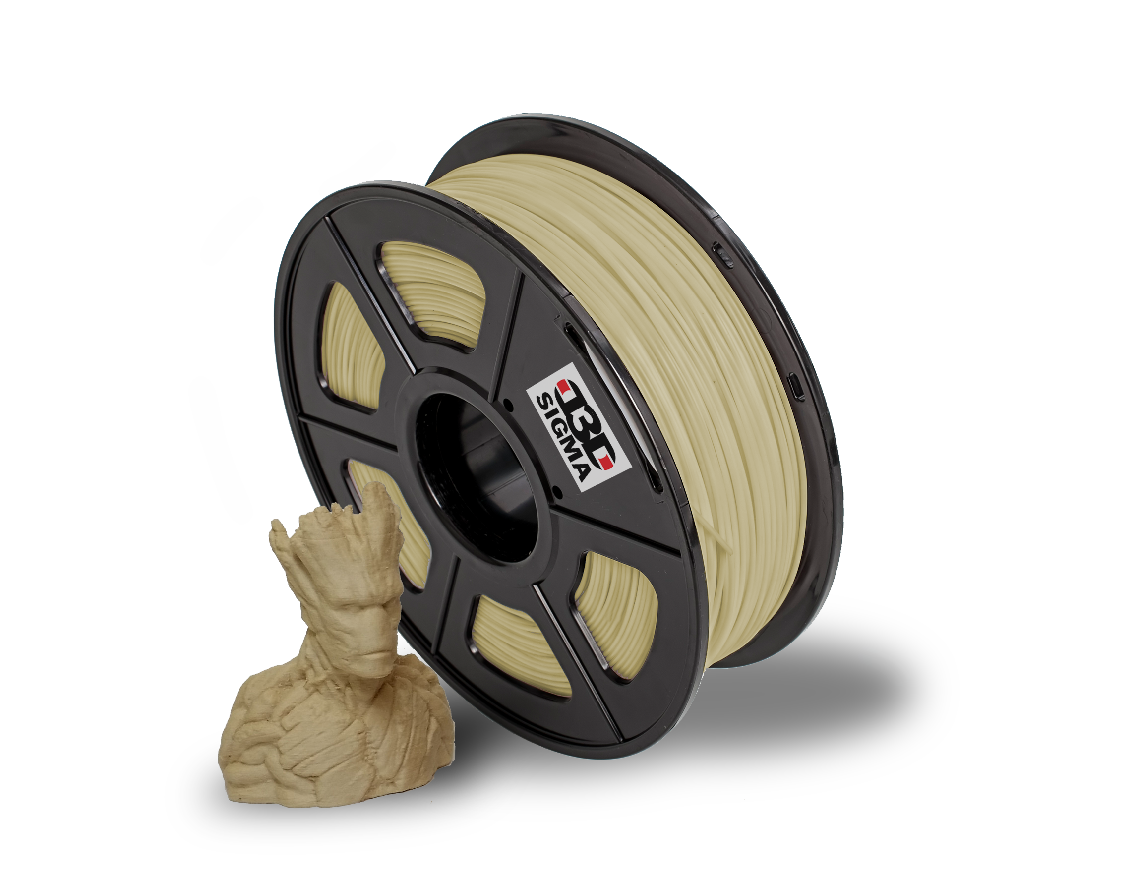 D3D Sigma Wood PLA Filament 1.75mm - Premium 3D Printing Material for Wood-Like Creations, DIY Projects & Home Decor