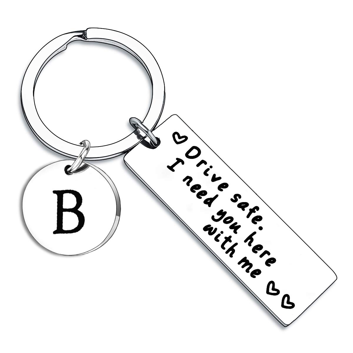 BESPMOSP Drive Safe Keychain - Thoughtful Anniversary, Valentine's Day, Christmas & Birthday Gift for Boyfriend, Husband or Dad - Perfect Car Accessory for Safe Driving & Travel Protection